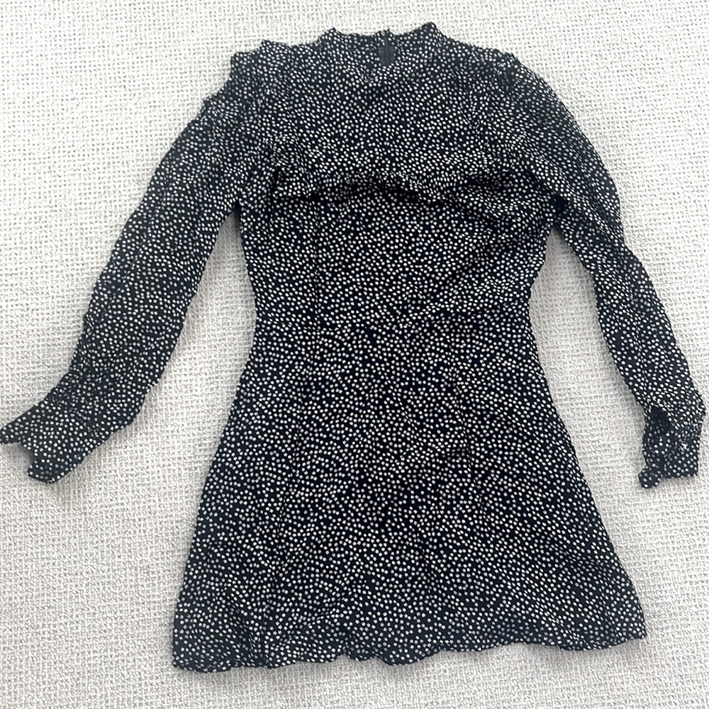 REFORMATION MINI LONG SLEEVE ruffled across the bust